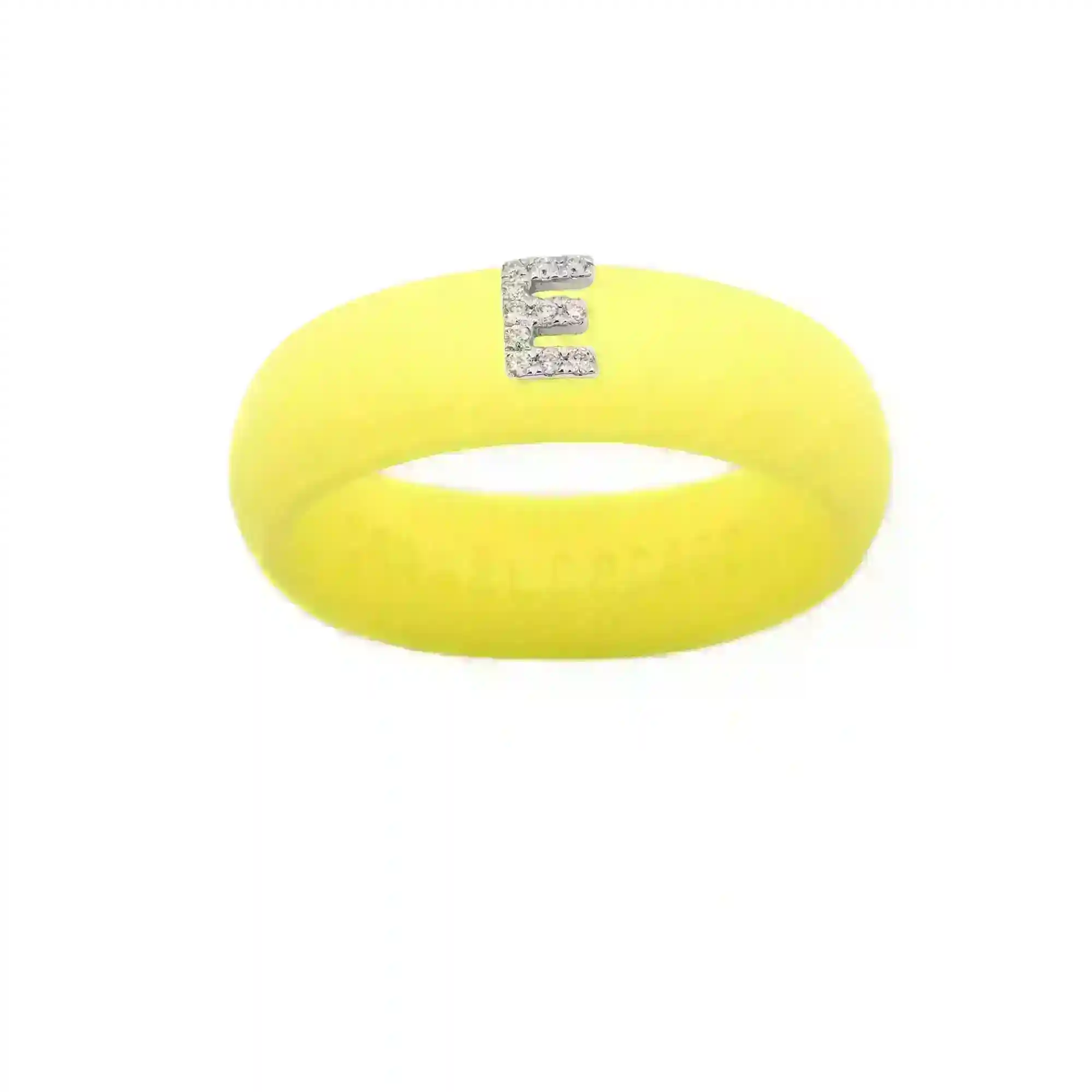 “E” Diamond Initial - Size 8