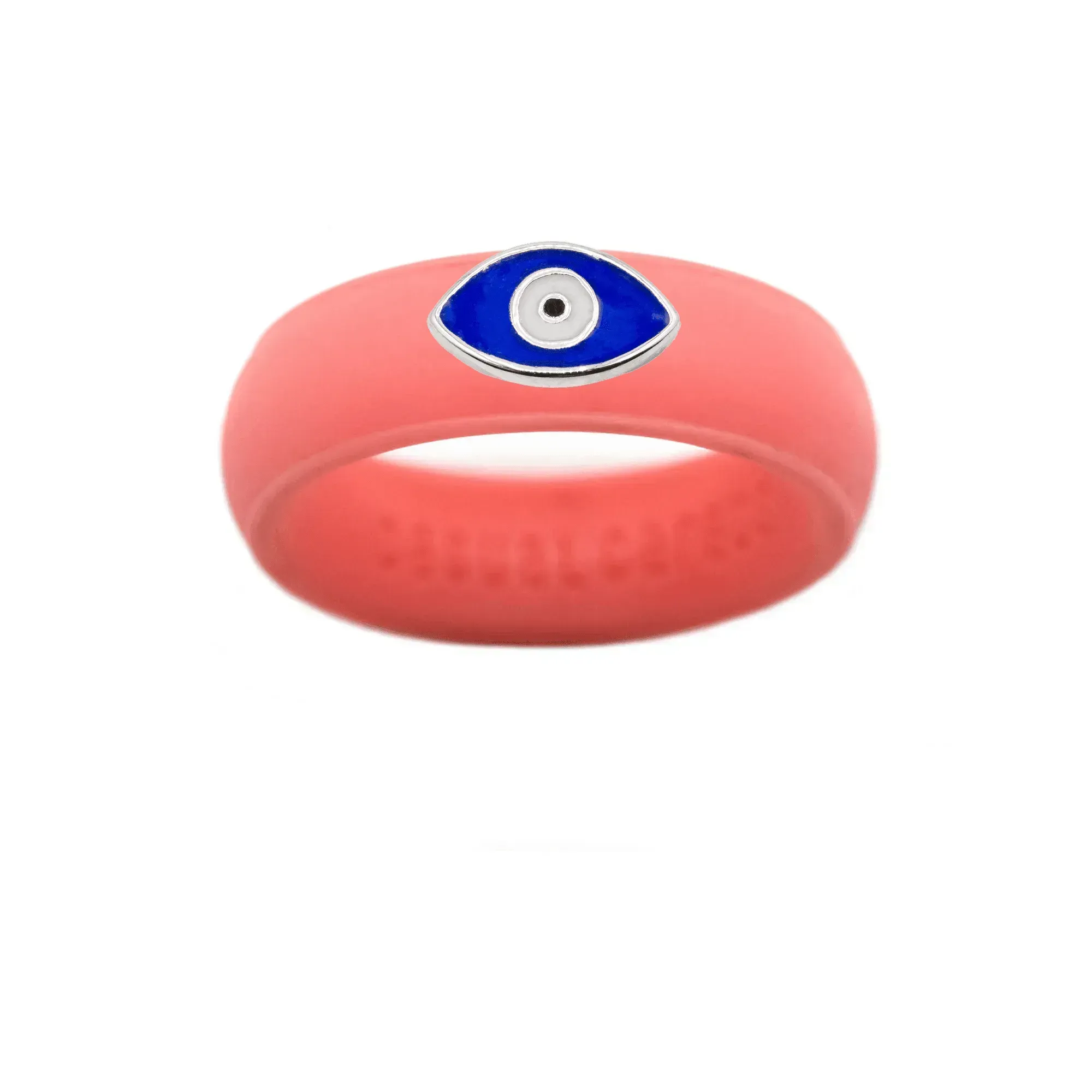Enamel Evil Eye Silicone Ring - Size 4