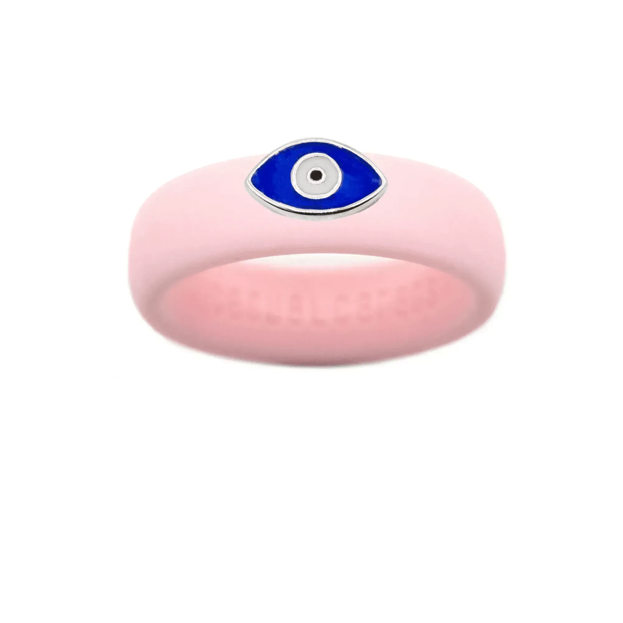 Enamel Evil Eye Silicone Ring - Size 8