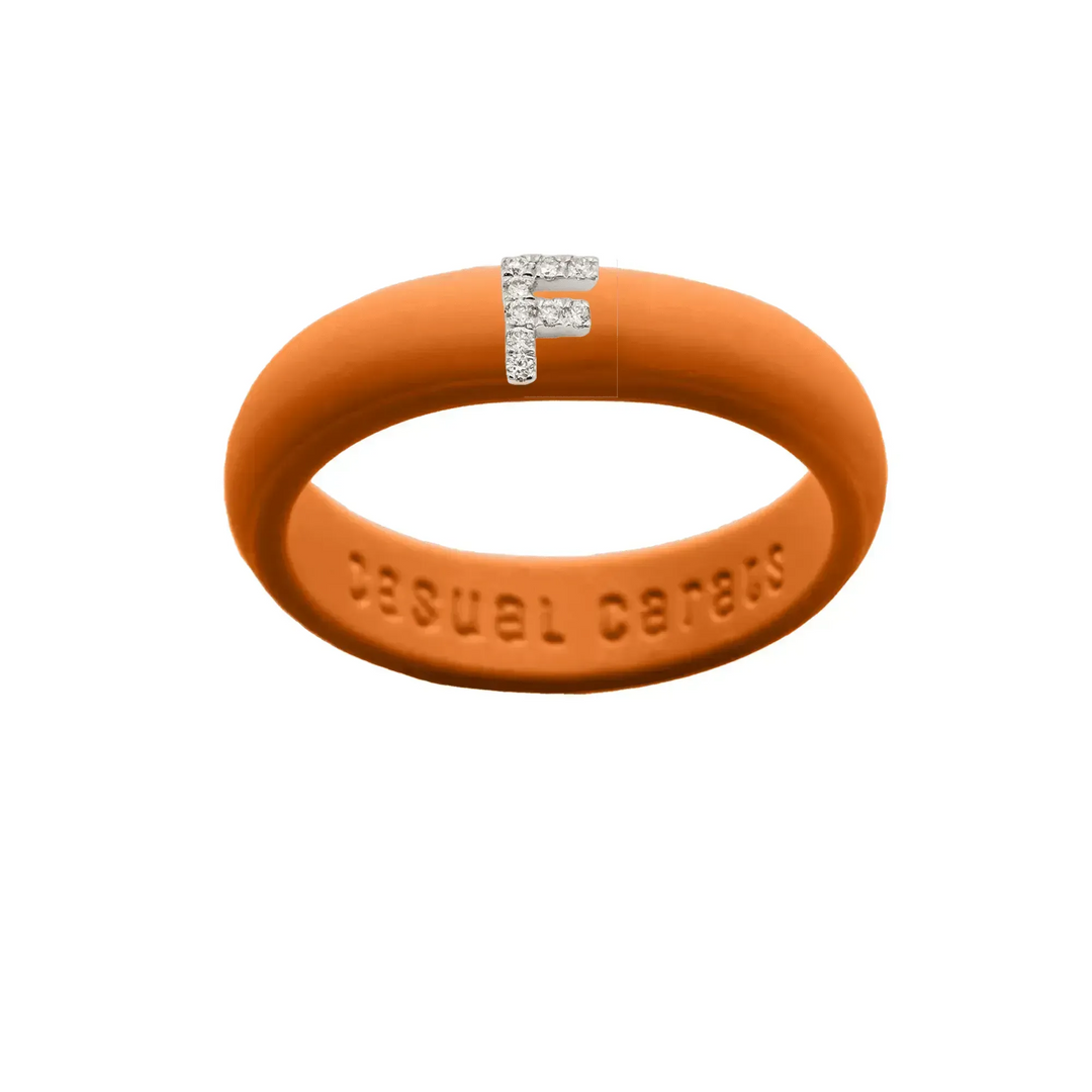 “F” Diamond Initial - Size 8