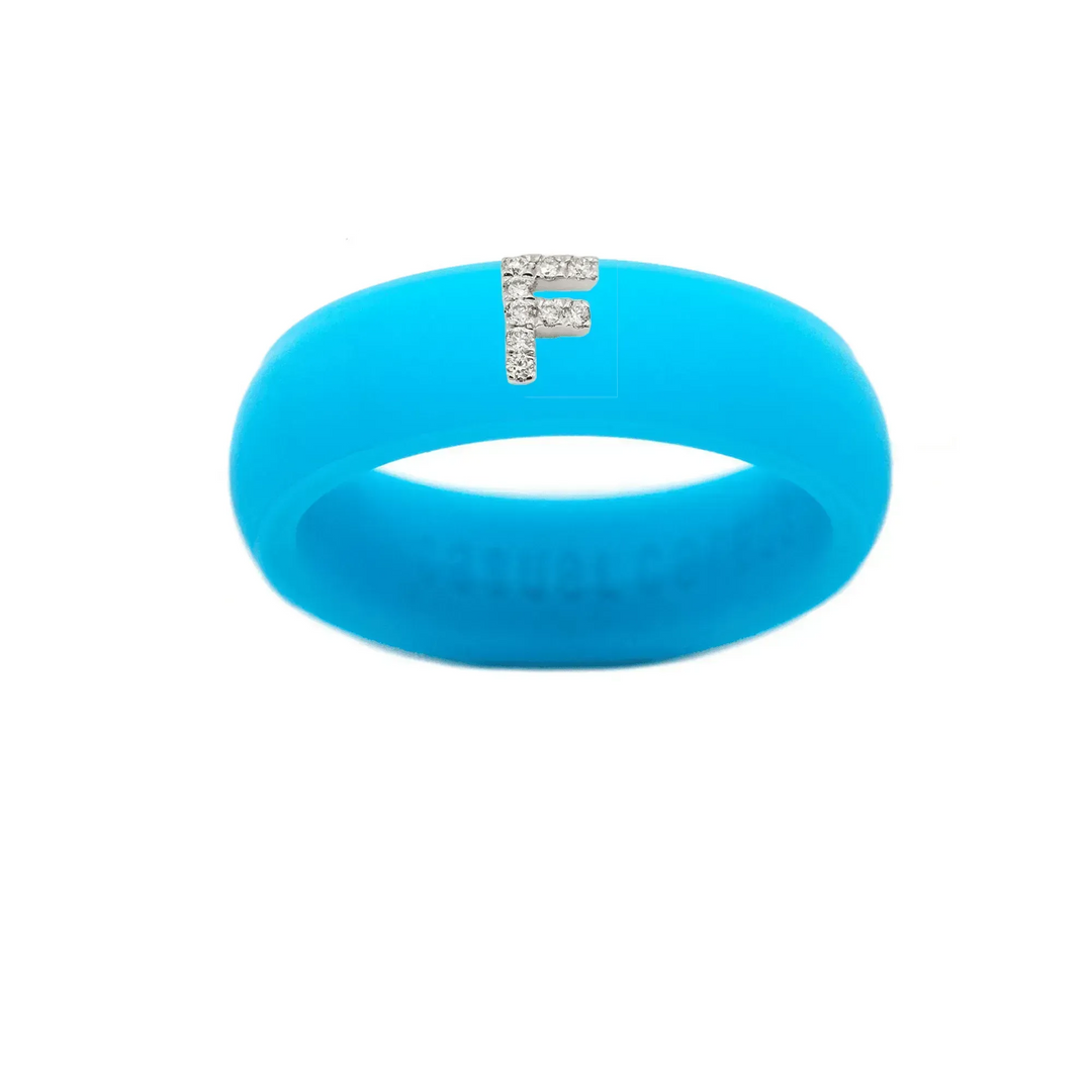 “F” Diamond Initial - Size 8