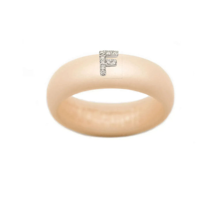 “F” Diamond Initial - Size 6