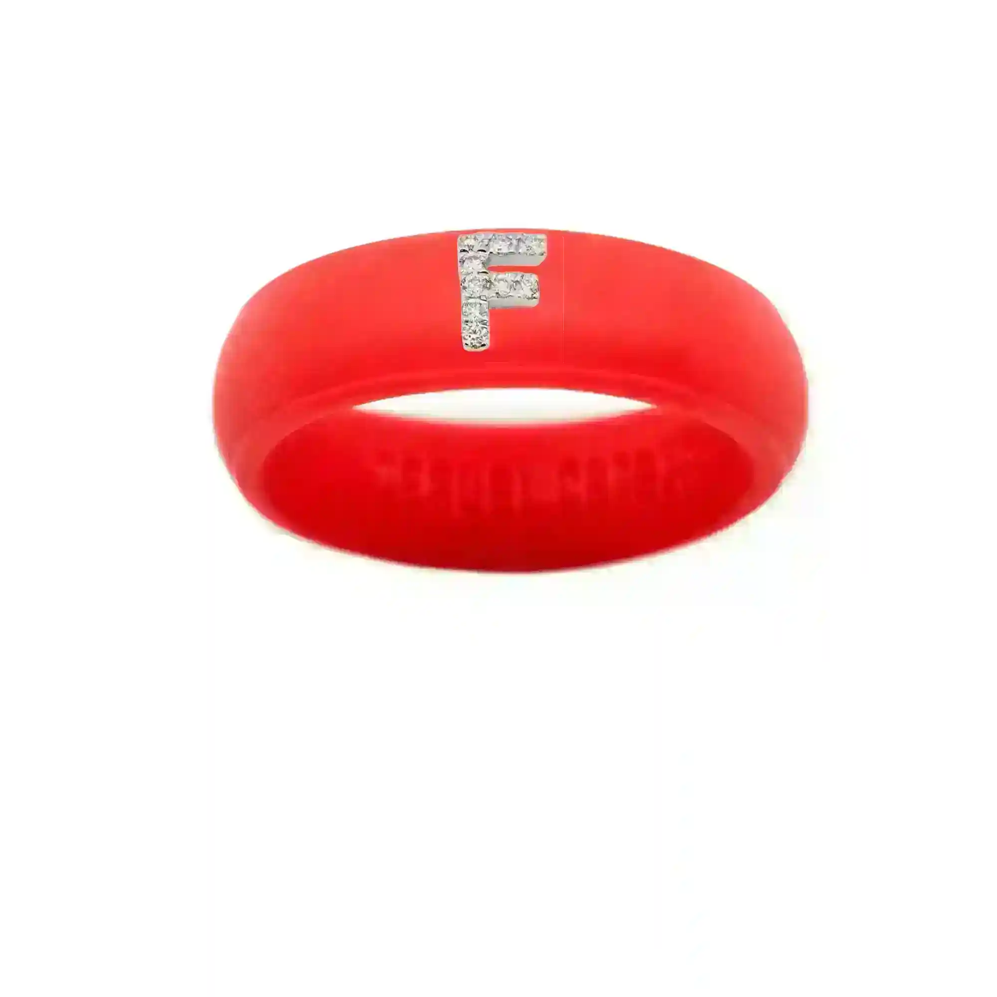 “F” Diamond Initial - Size 8