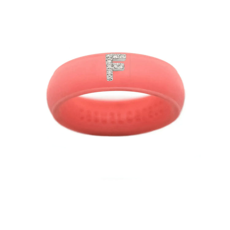 “F” Diamond Initial - Size 6