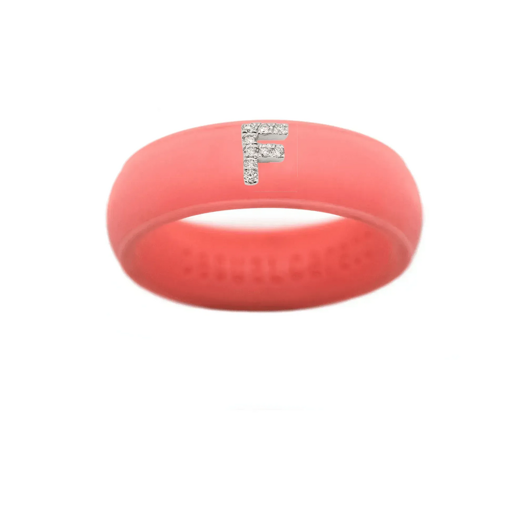 “F” Diamond Initial - Size 6
