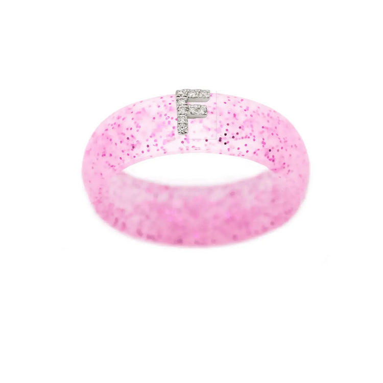 “F” Diamond Initial - Size 6