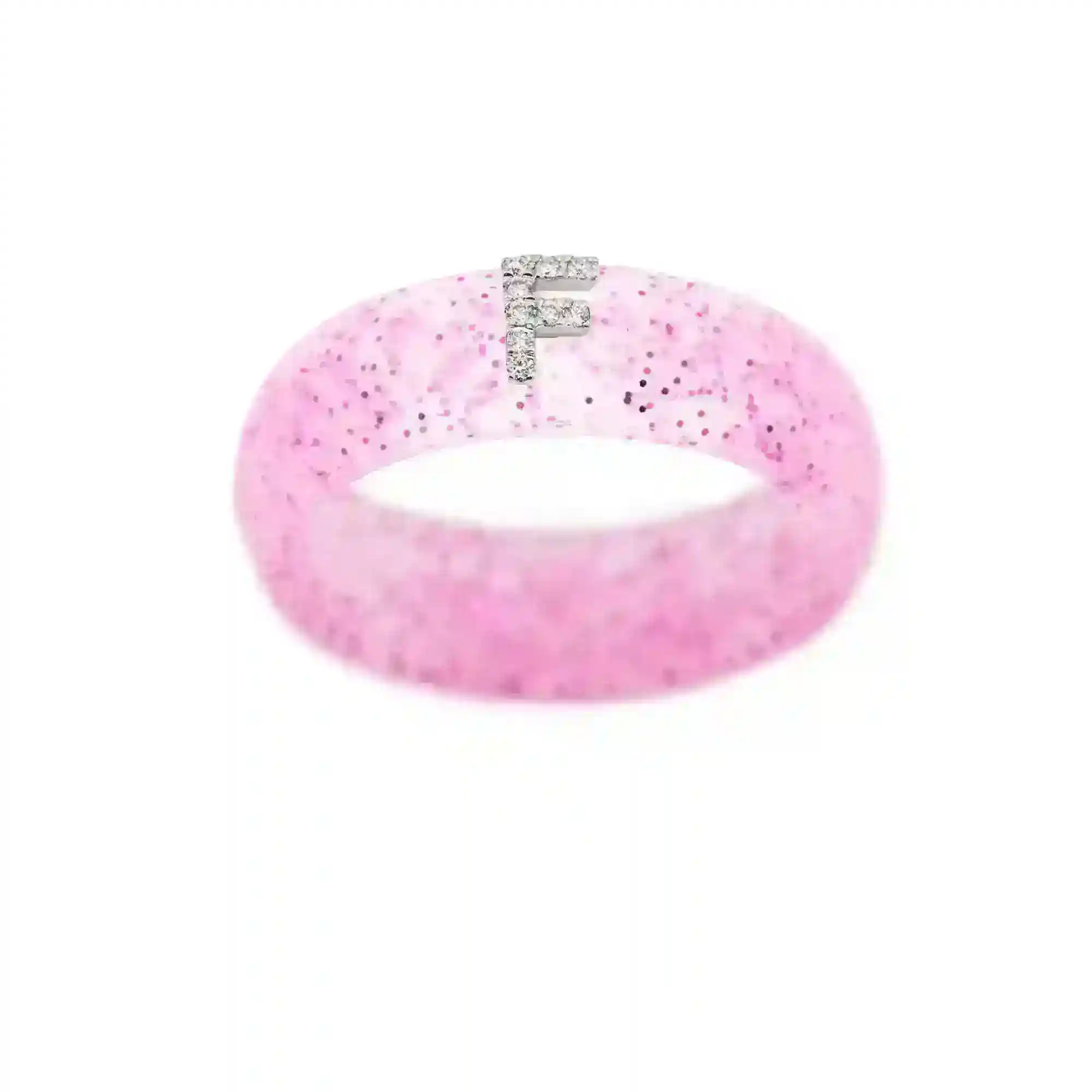 “F” Diamond Initial - Size 8