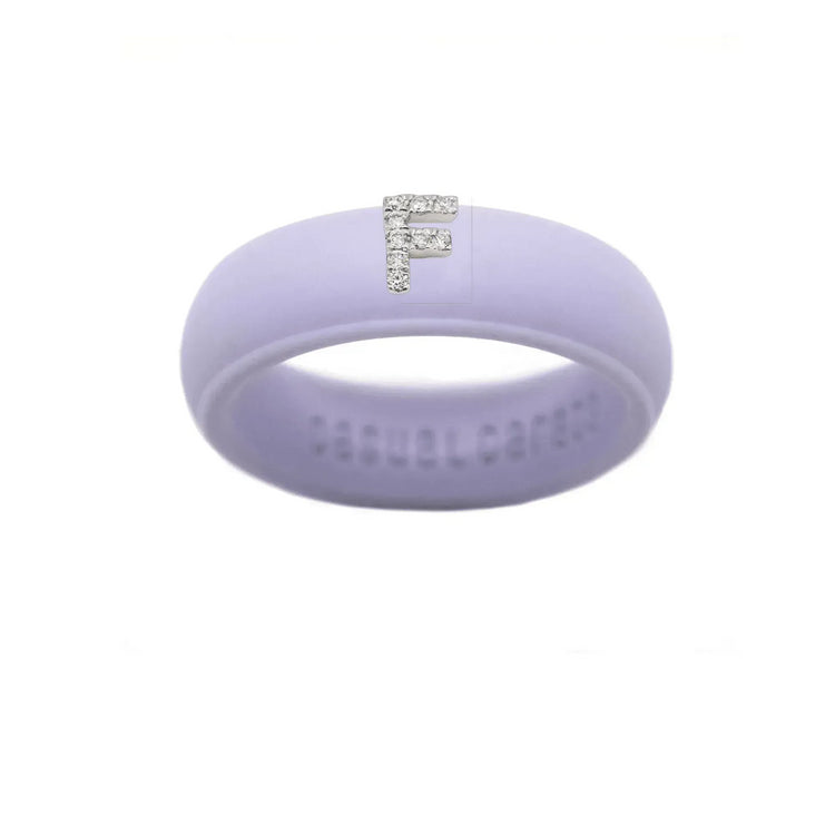 “F” Diamond Initial - Size 6
