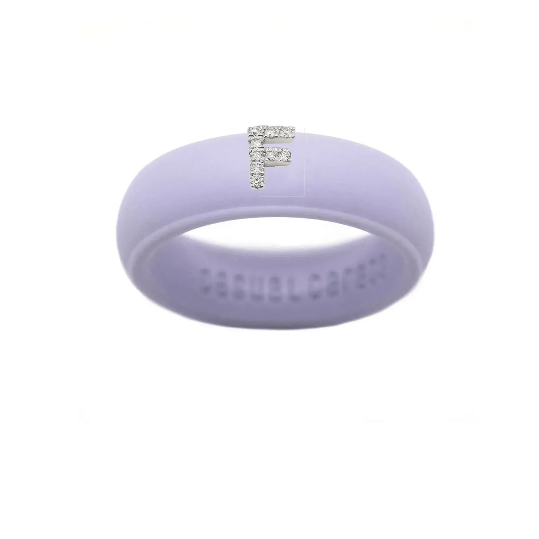“F” Diamond Initial - Size 6