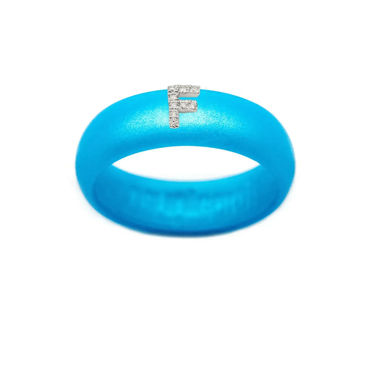“F” Diamond Initial - Size 6