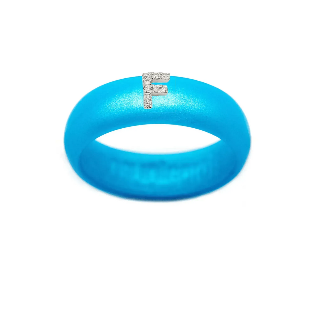“F” Diamond Initial - Size 6