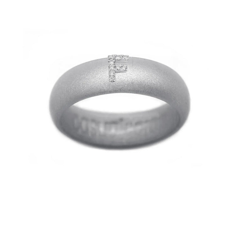 “F” Diamond Initial - Size 6