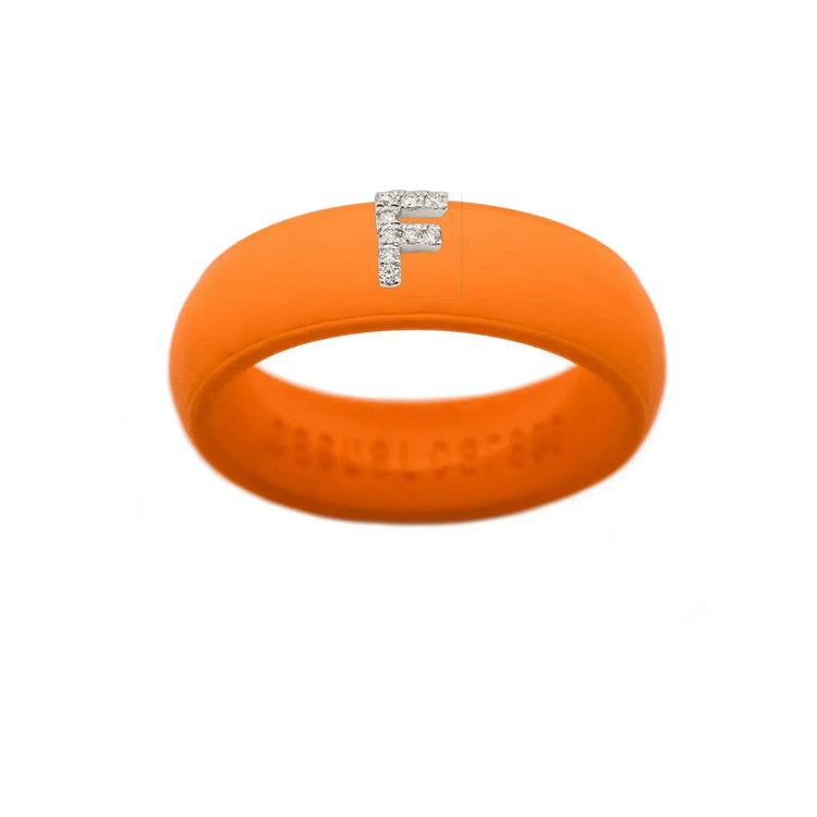 “F” Diamond Initial - Size 6