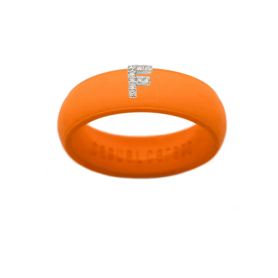 “F” Diamond Initial - Size 6