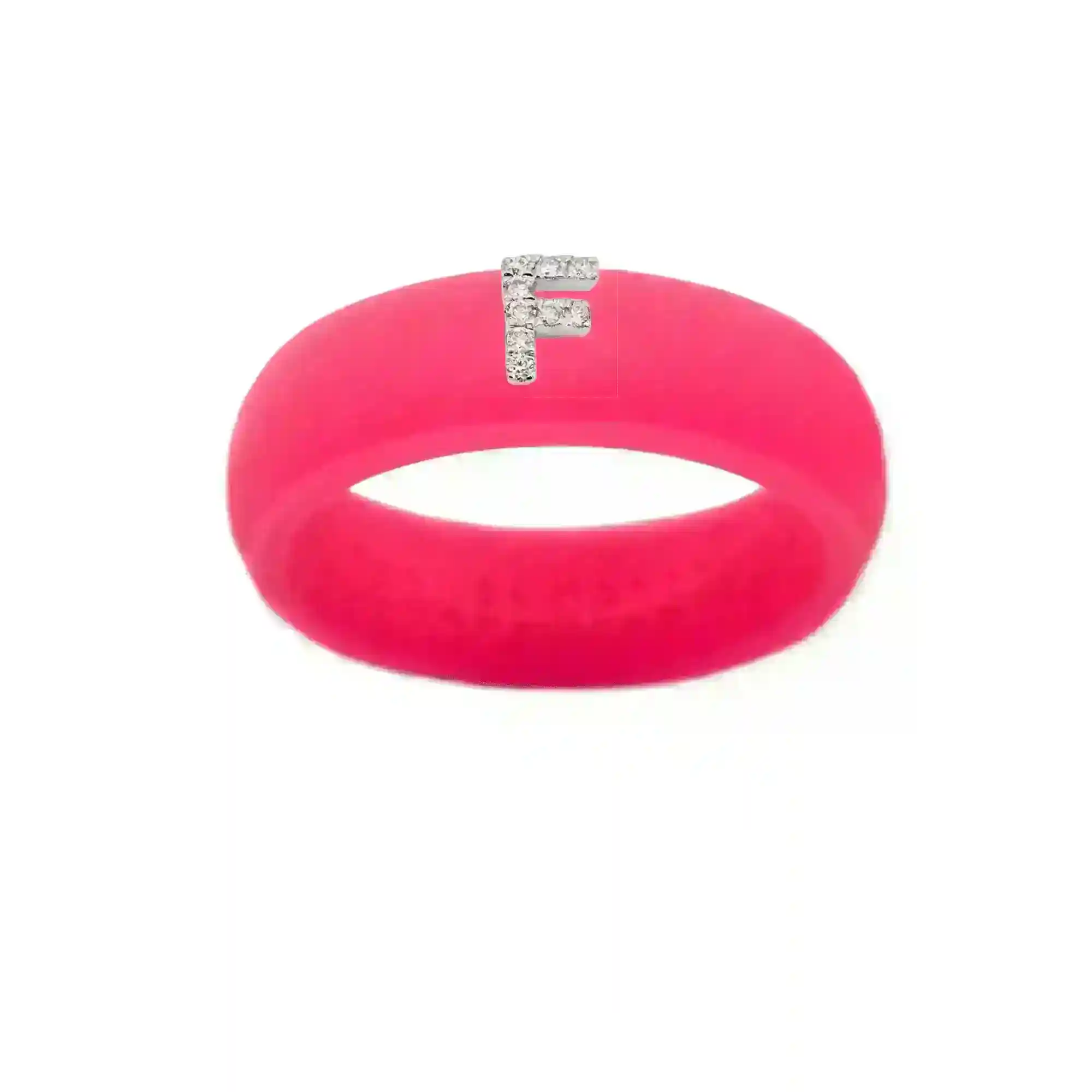 “F” Diamond Initial - Size 6
