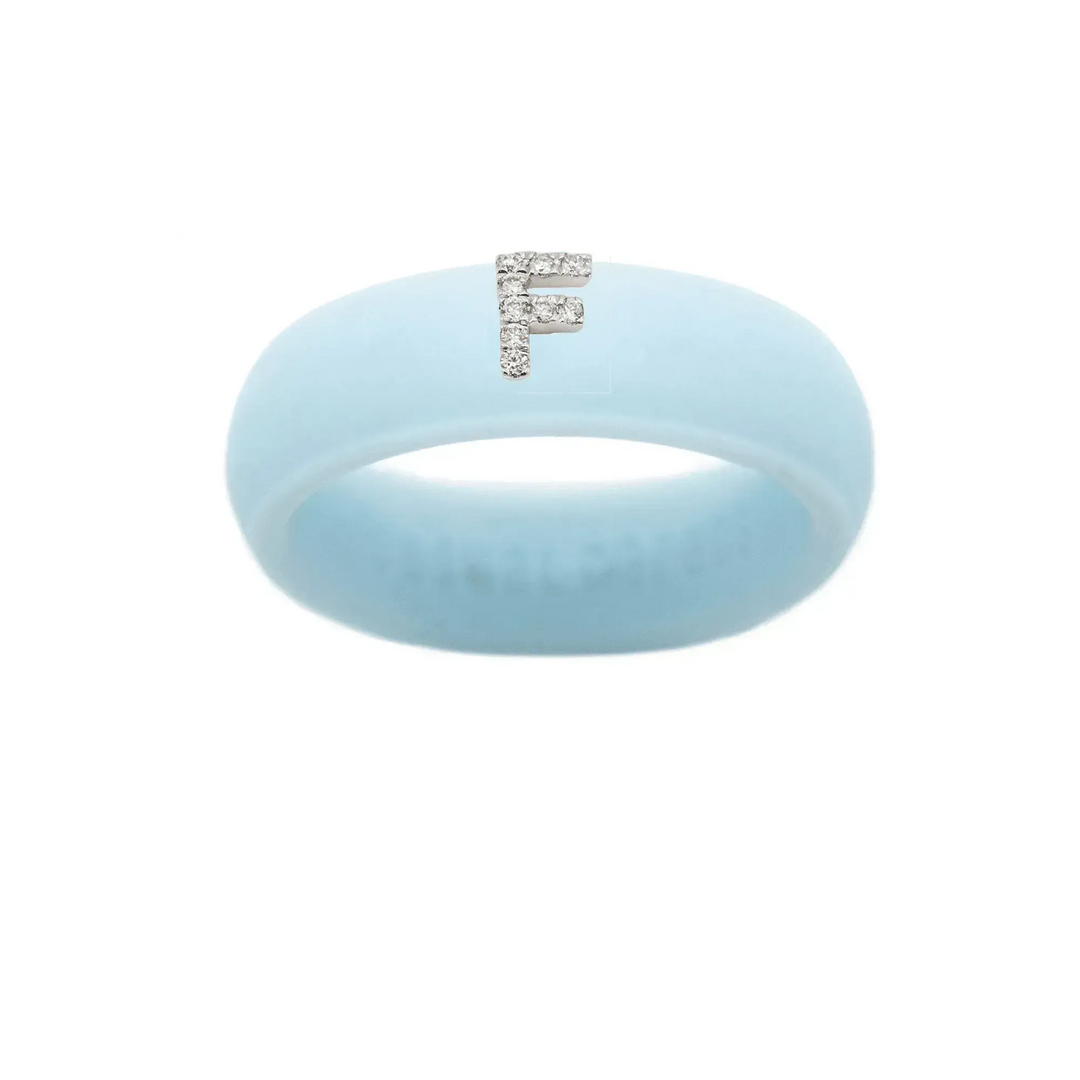 “F” Diamond Initial - Size 6