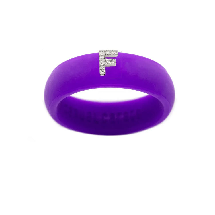“F” Diamond Initial - Size 6