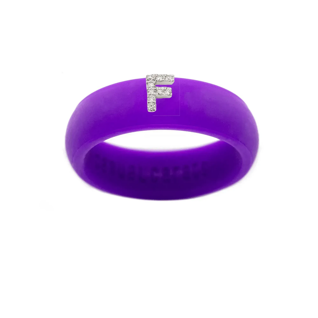 “F” Diamond Initial - Size 6