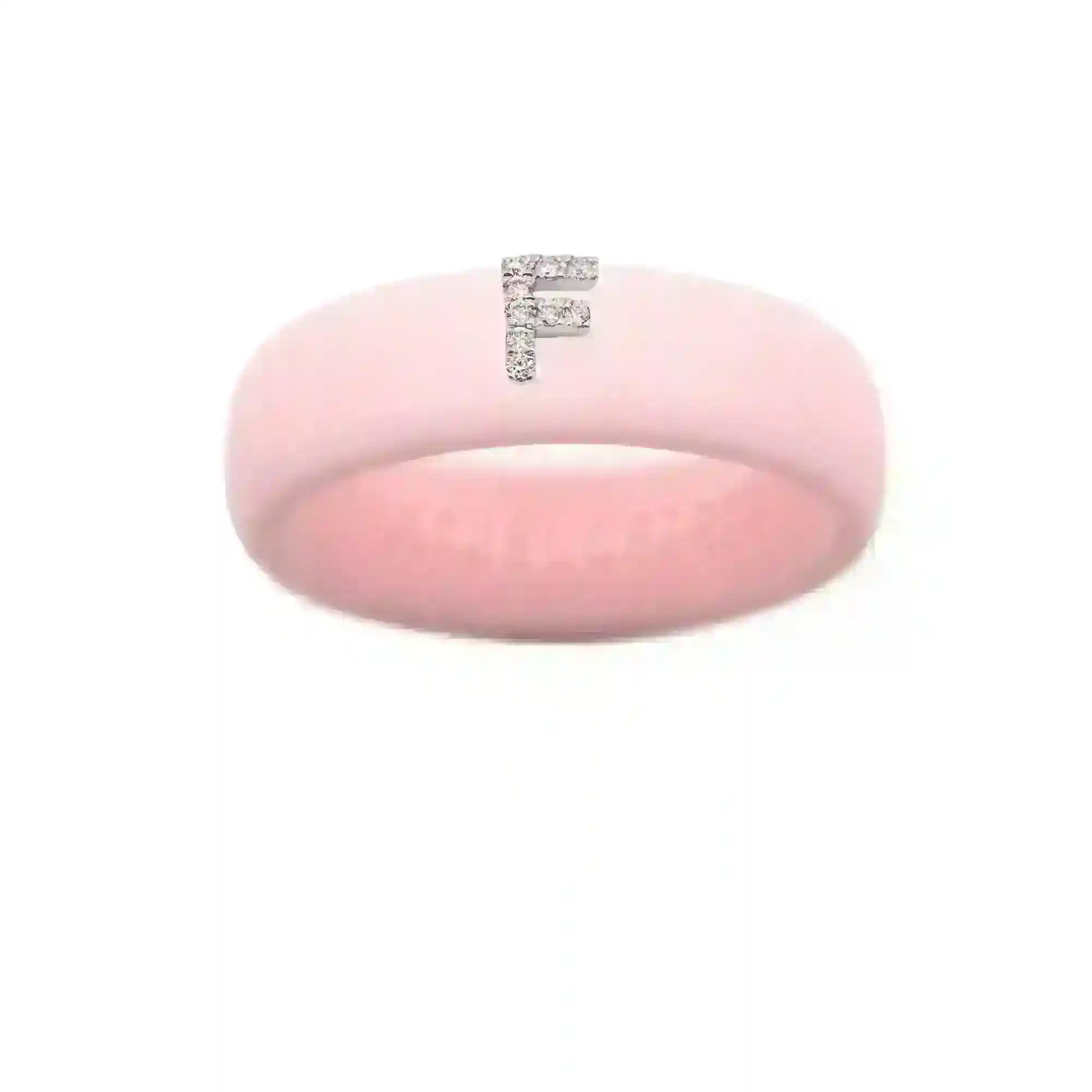 “F” Diamond Initial - Size 7
