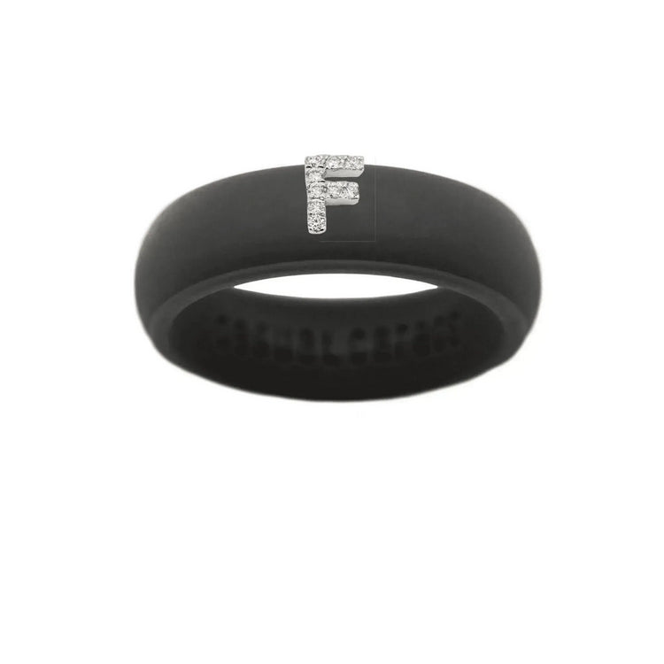 “F” Diamond Initial - Size 6