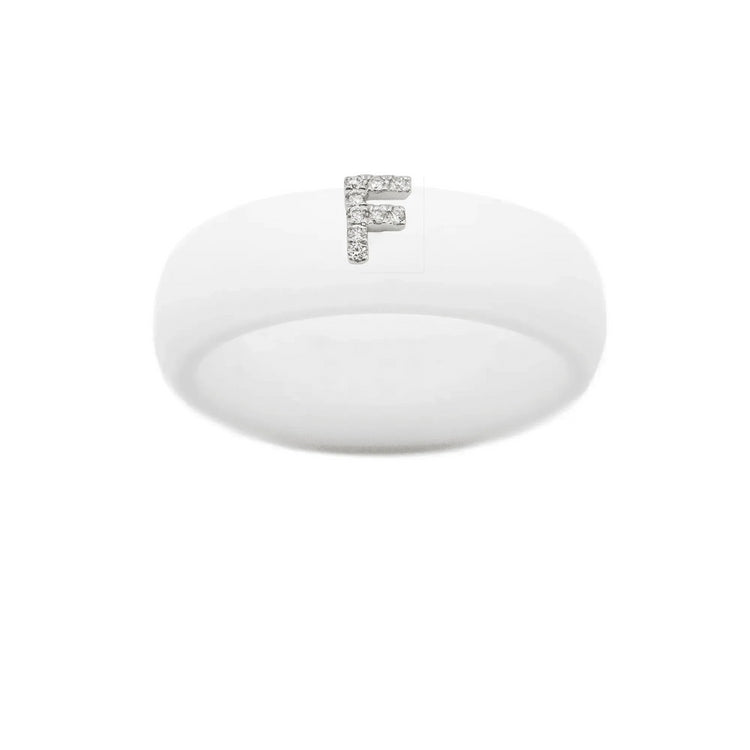 “F” Diamond Initial - Size 6