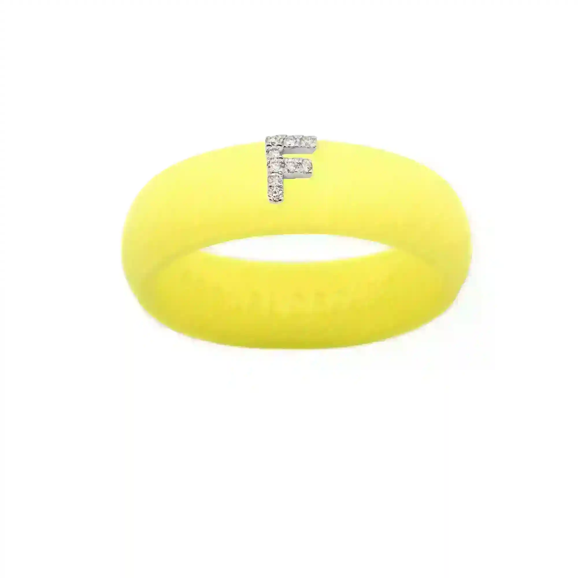 “F” Diamond Initial - Size 8