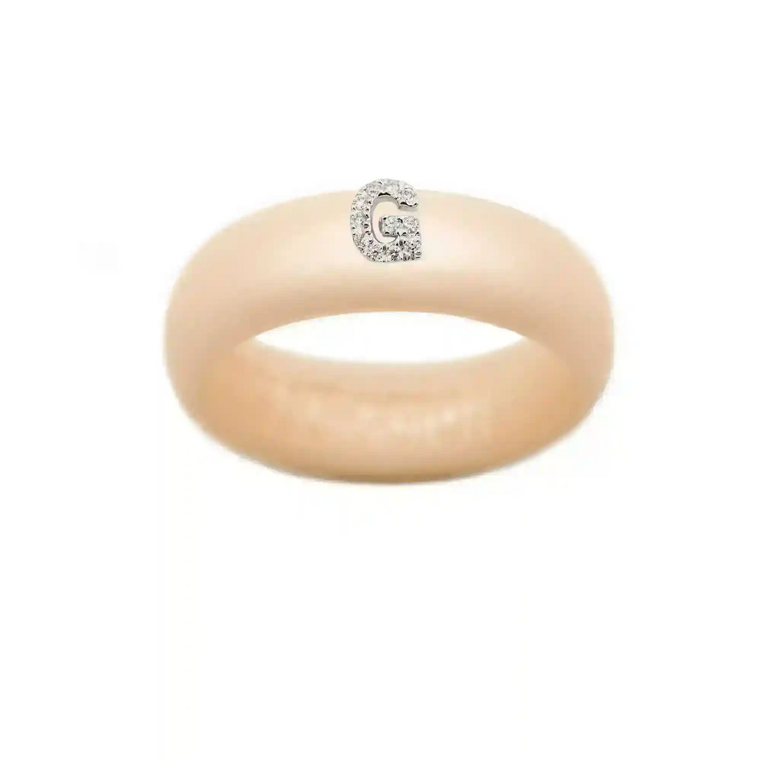 “G” Diamond Initial - Size 7