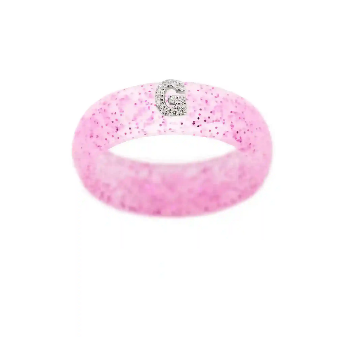 “G” Diamond Initial - Size 7