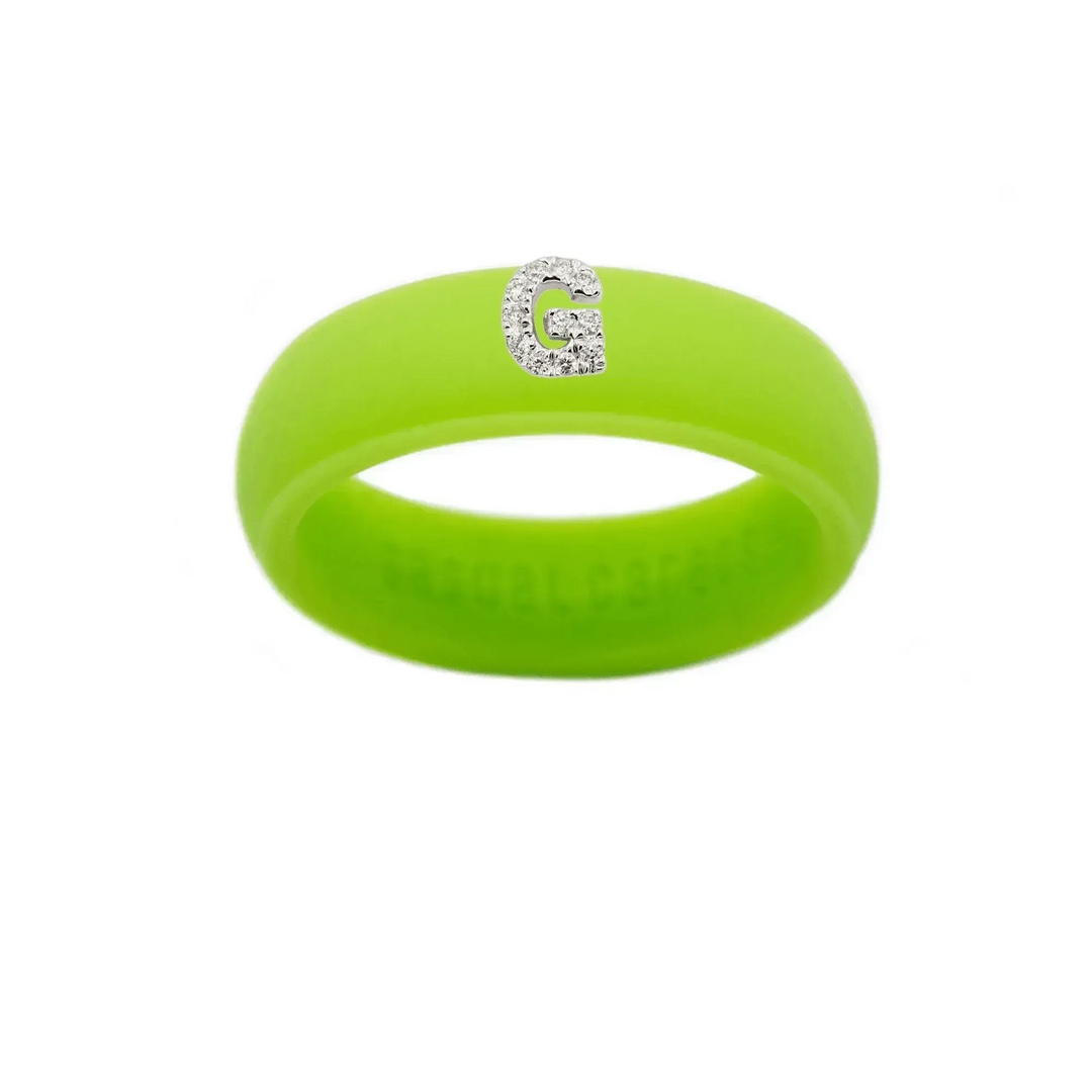 “G” Diamond Initial - Size 6