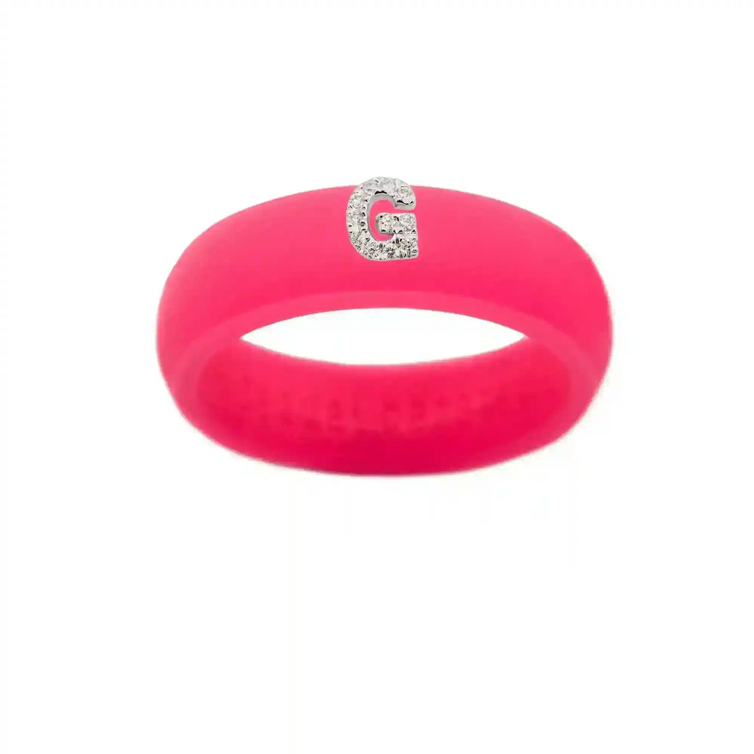 “G” Diamond Initial - Size 7