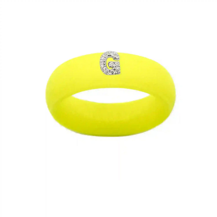 “G” Diamond Initial - Size 7