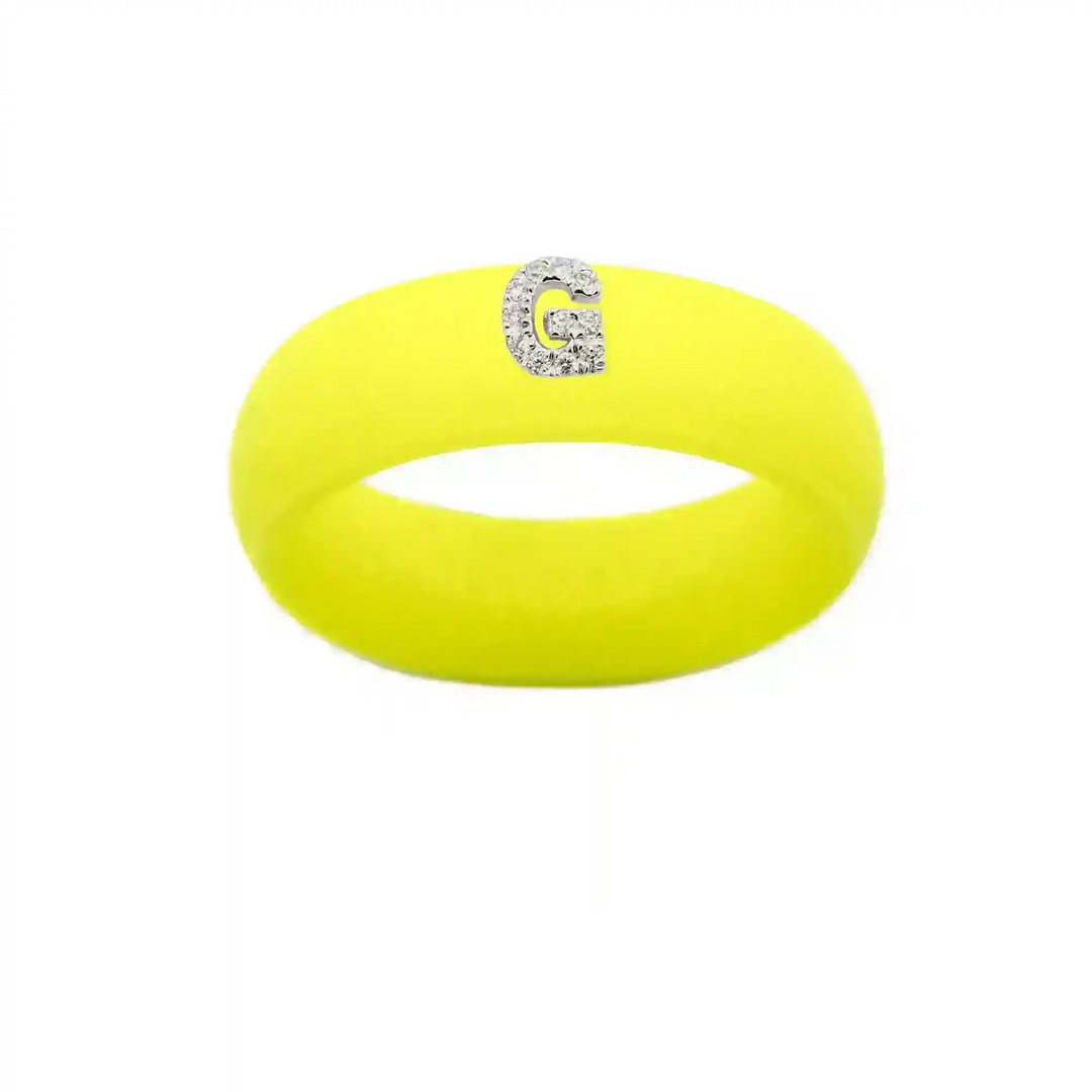 “G” Diamond Initial - Size 7