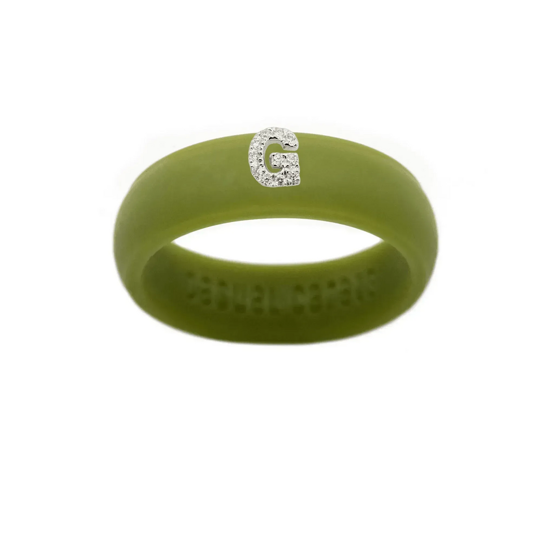 “G” Diamond Initial - Size 6
