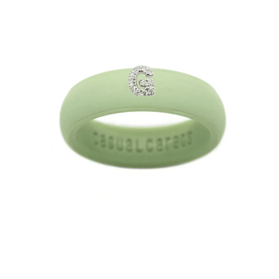 “G” Diamond Initial - Size 6