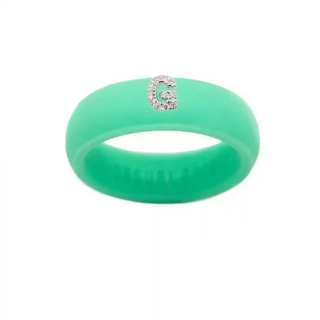 “G” Diamond Initial - Size 7
