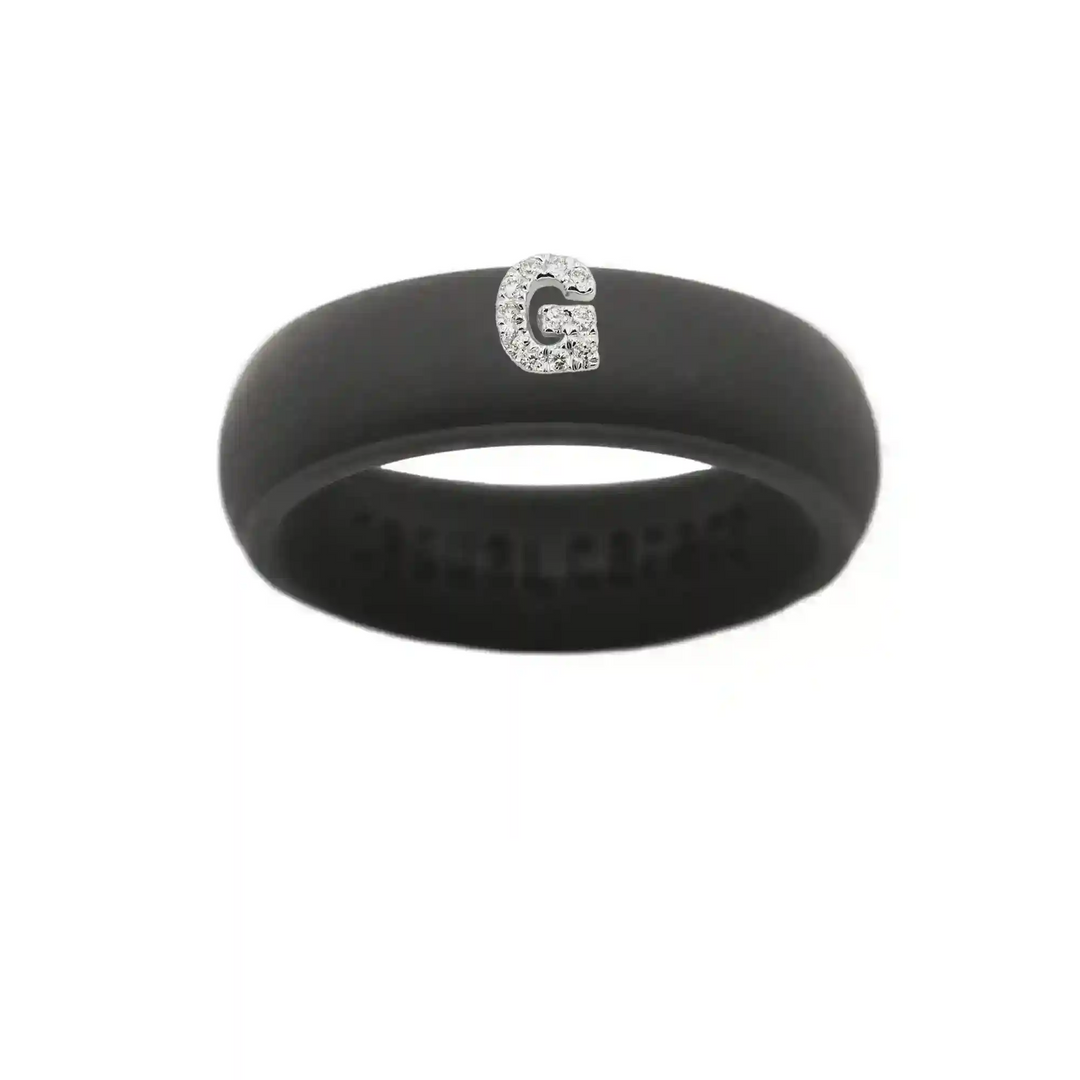 “G” Diamond Initial - Size 7
