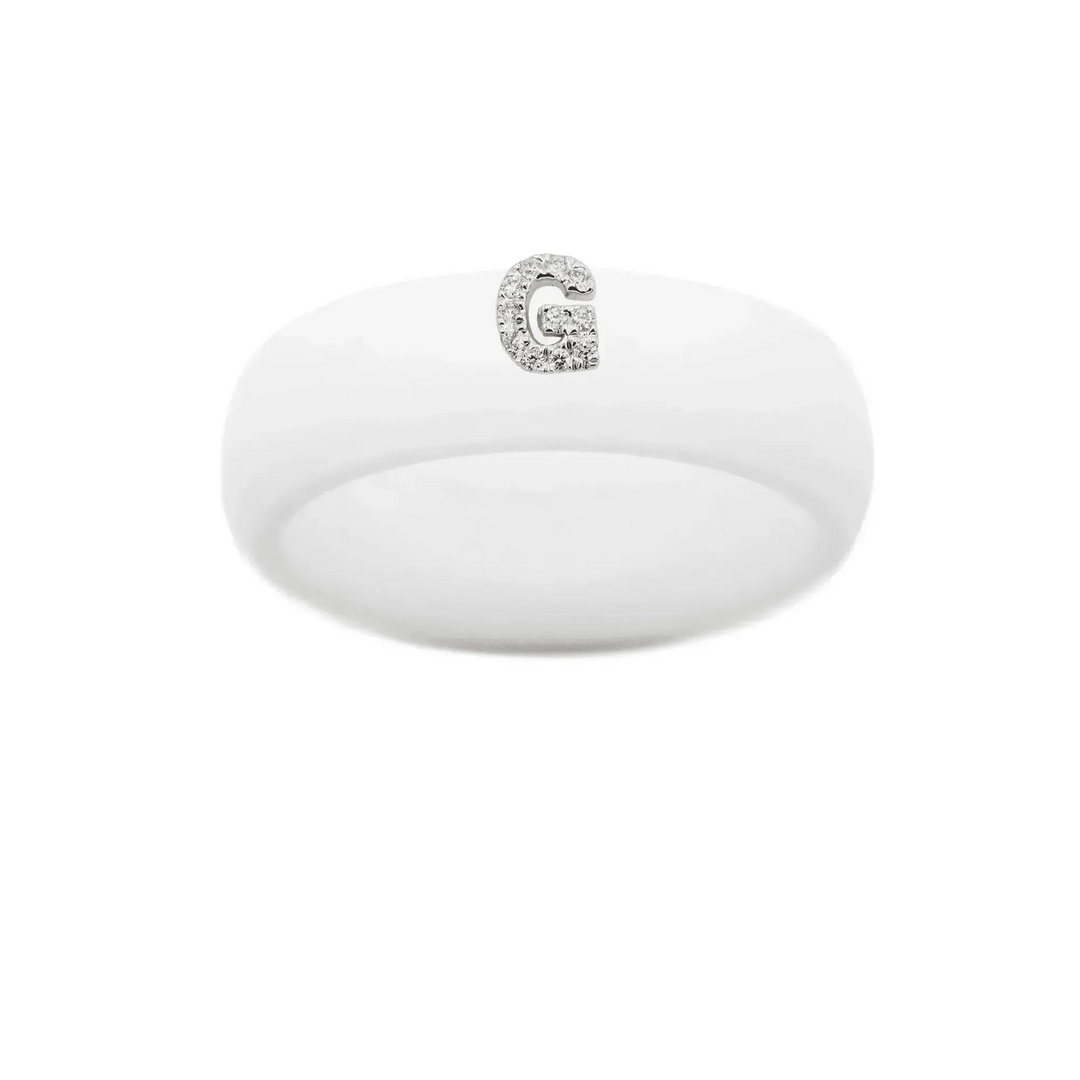 “G” Diamond Initial - Size 6