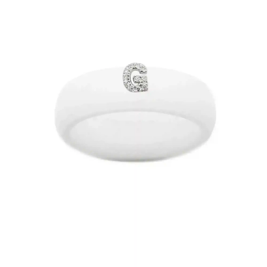 “G” Diamond Initial - Size 7