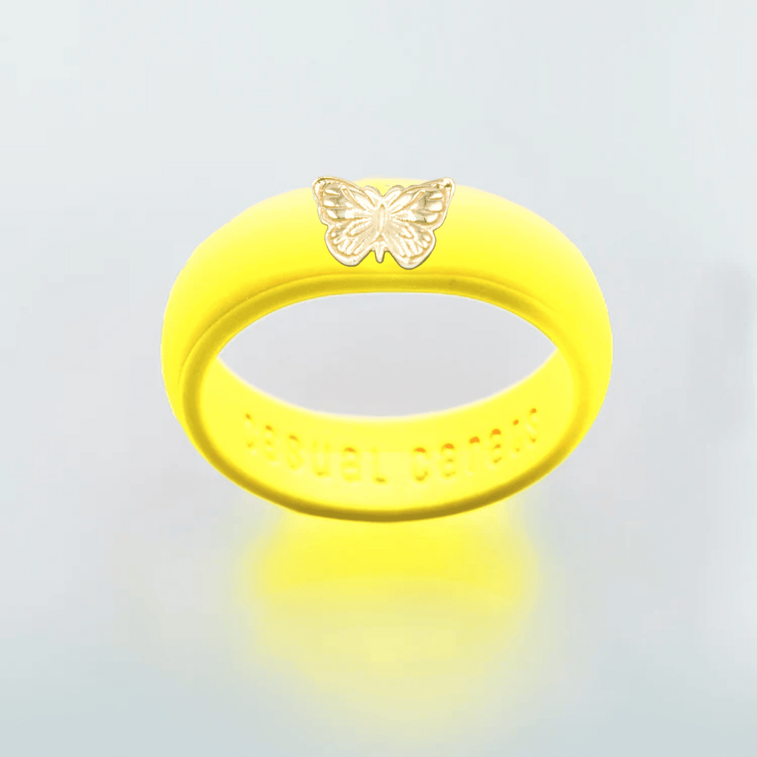 14K Butterfly Silicone Ring