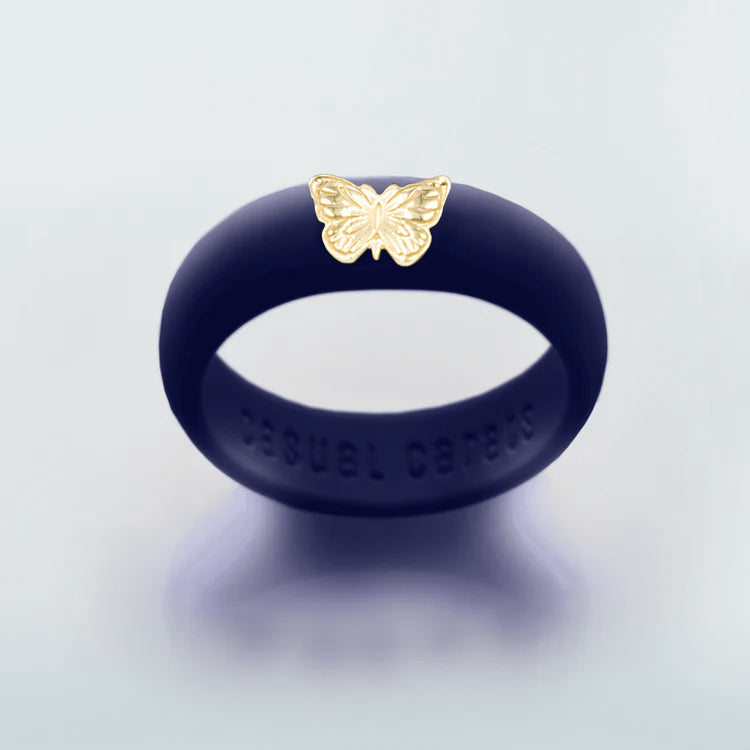 14K Butterfly Silicone Ring