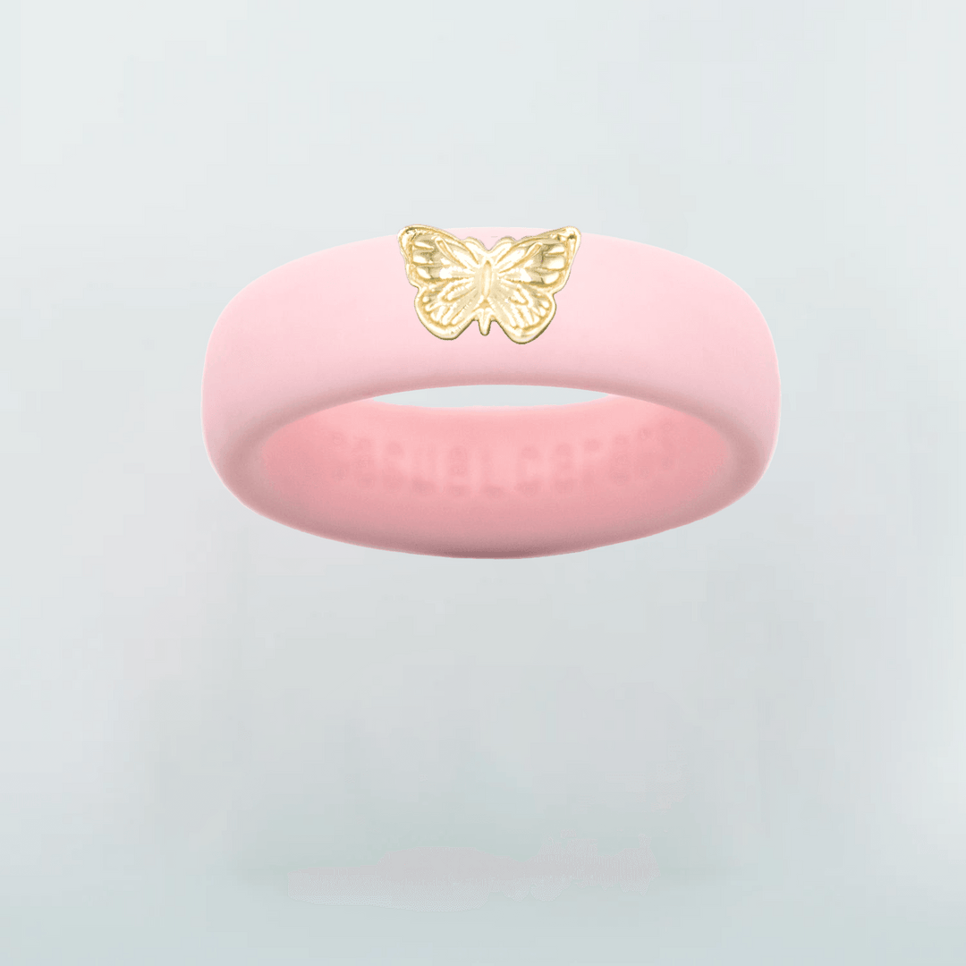 14K Butterfly Silicone Ring