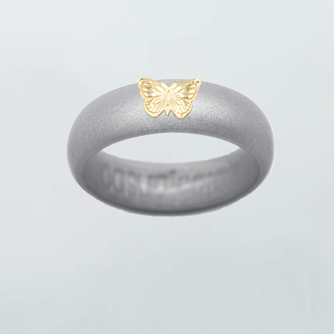 14K Butterfly Silicone Ring