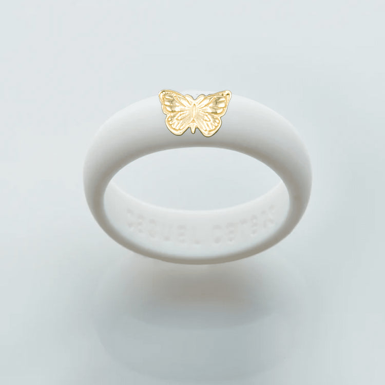 14K Butterfly Silicone Ring