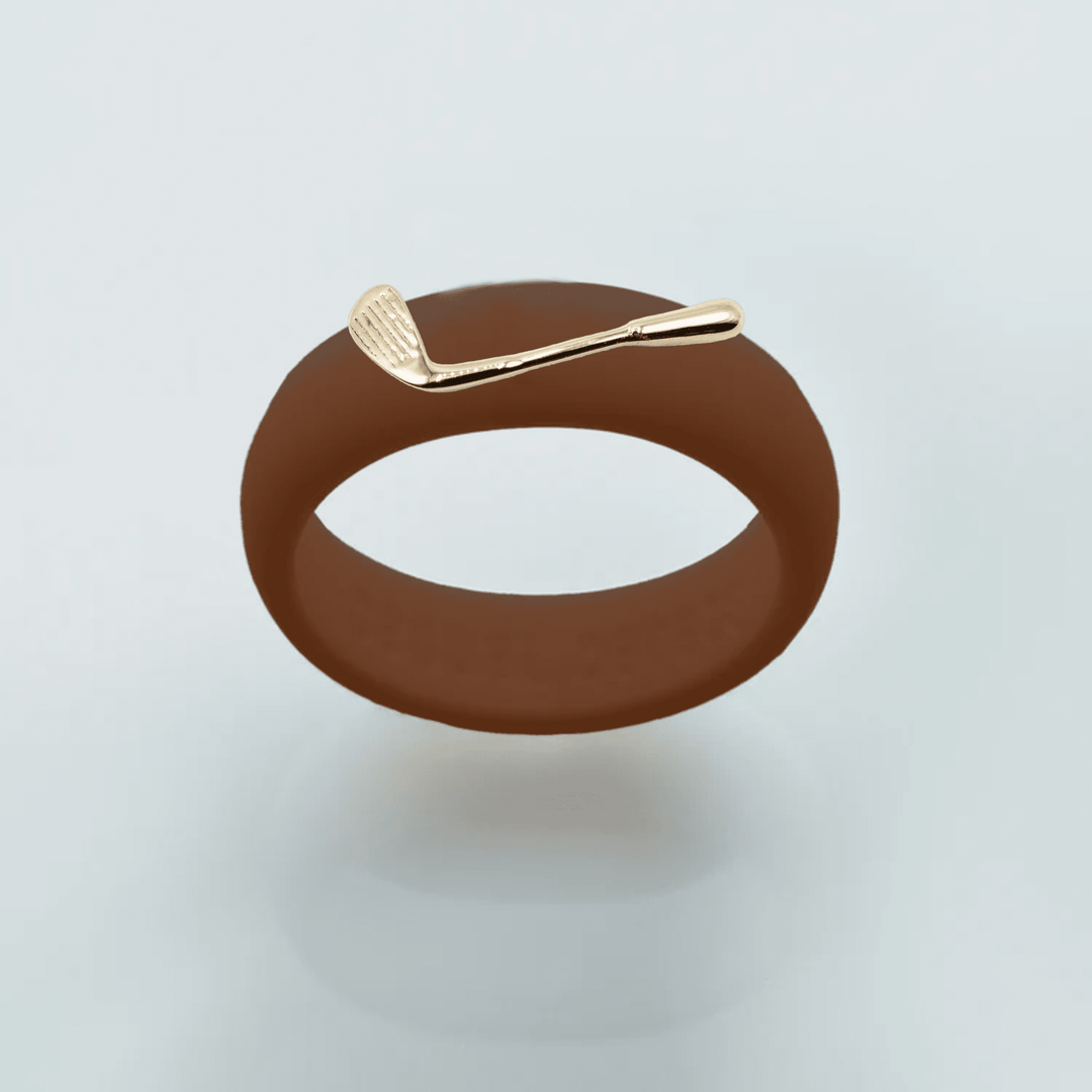 14K Golf Club Silicone Ring