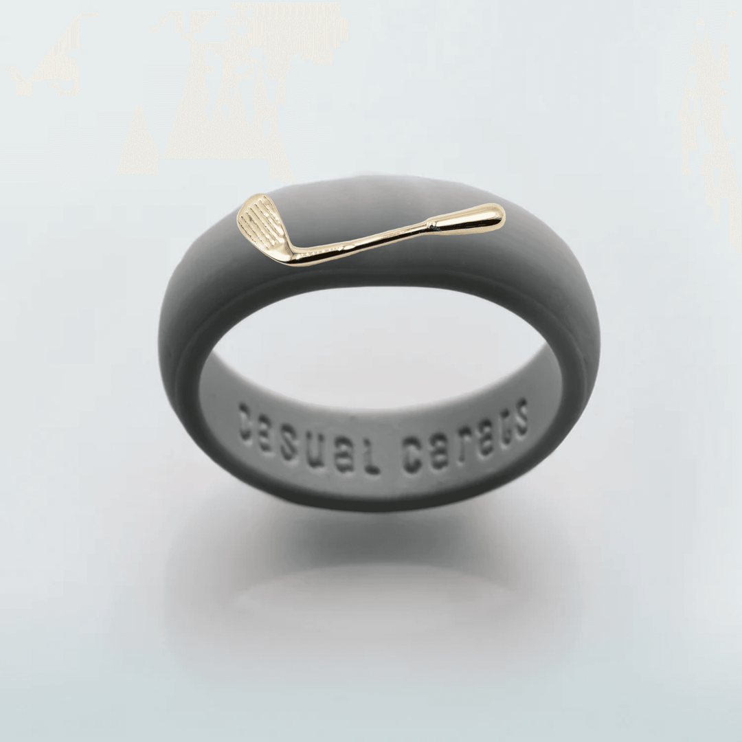 14K Golf Club Silicone Ring