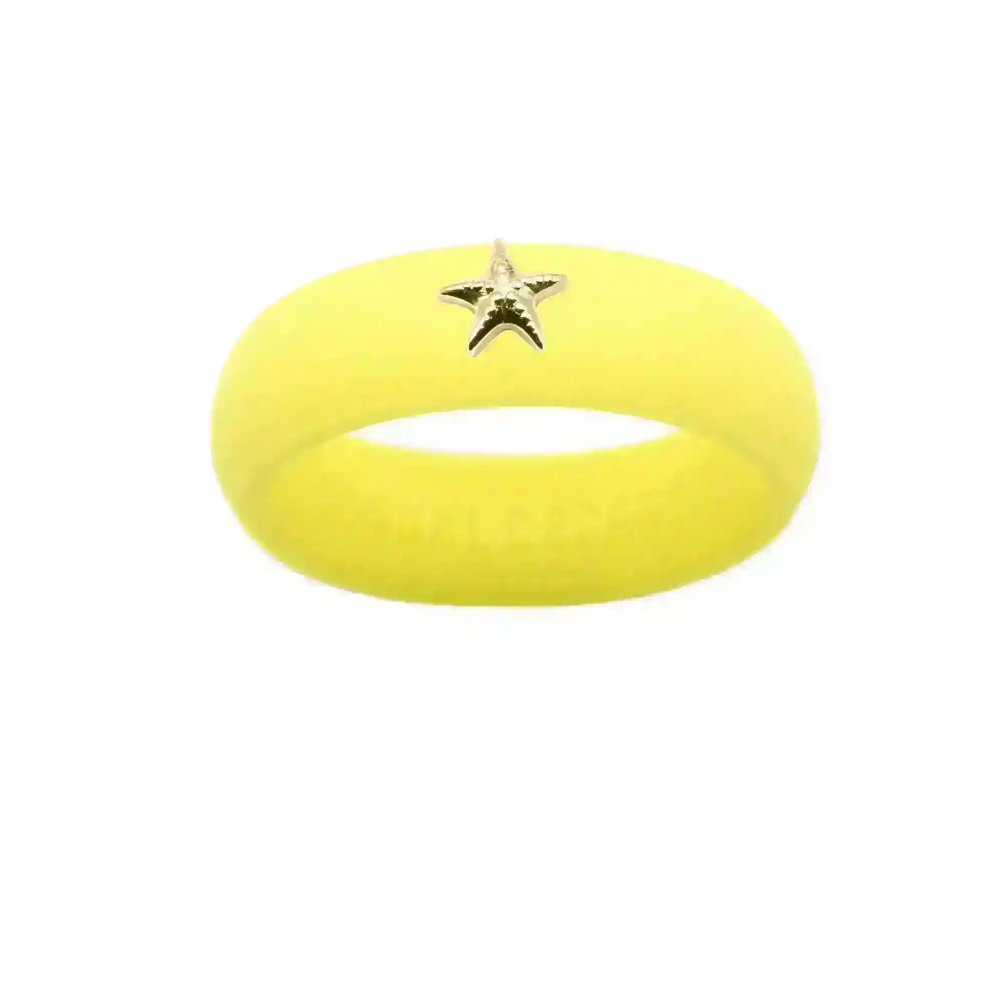 Gold Starfish Silicone Ring - Size 7