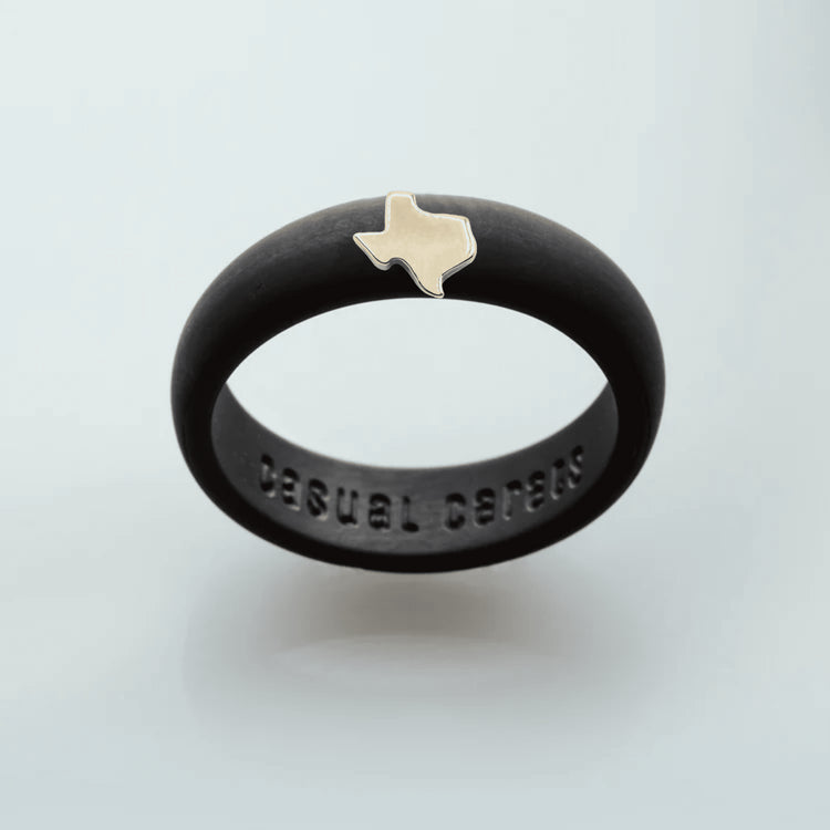 Gold Texas Silicone Ring