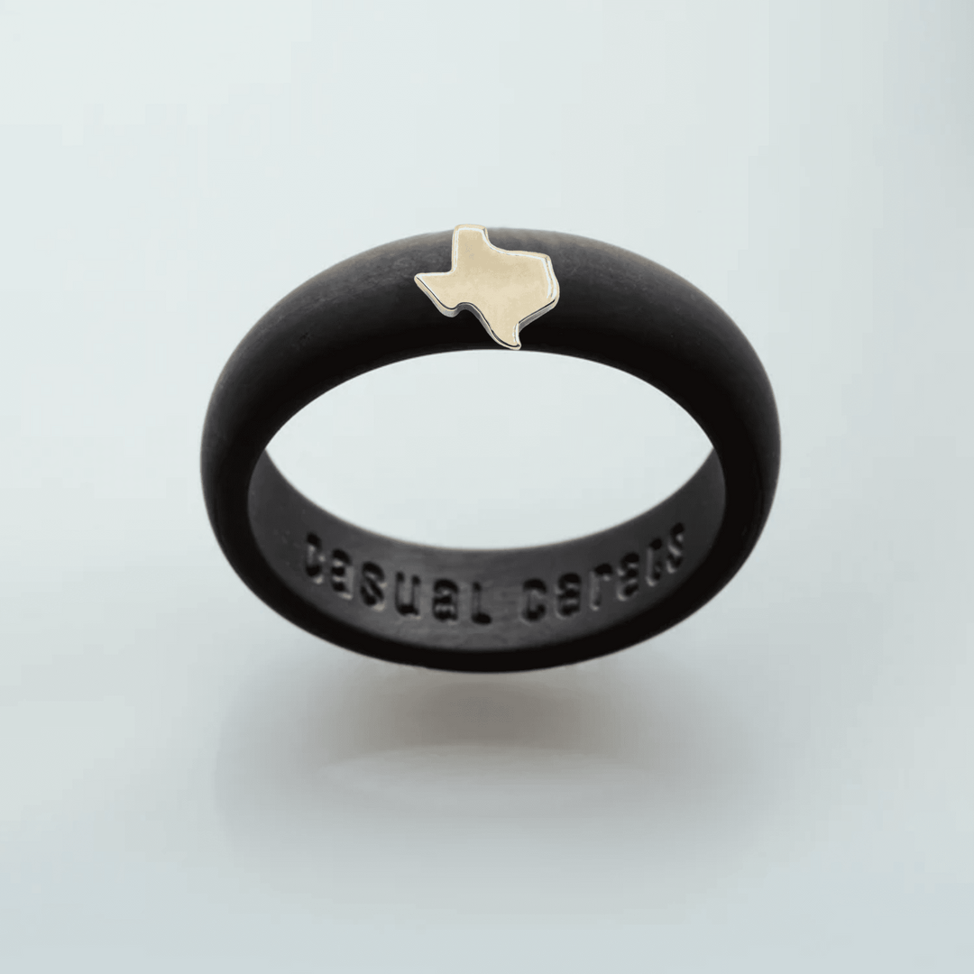 Gold Texas Silicone Ring