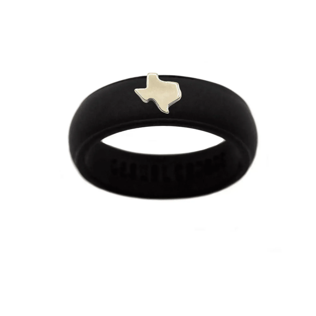 Gold Texas Silicone Ring - Size 4