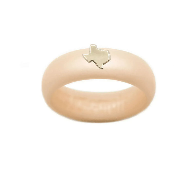 Gold Texas Silicone Ring - Size 4